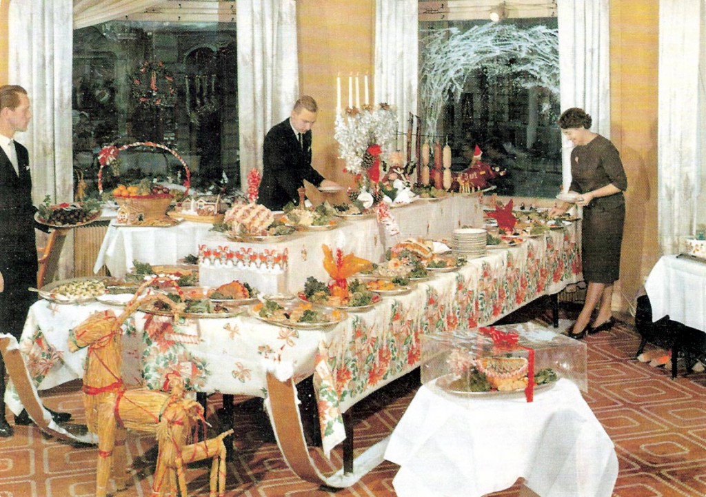 Julbord på Karlskrona Stadshotell kring 1960