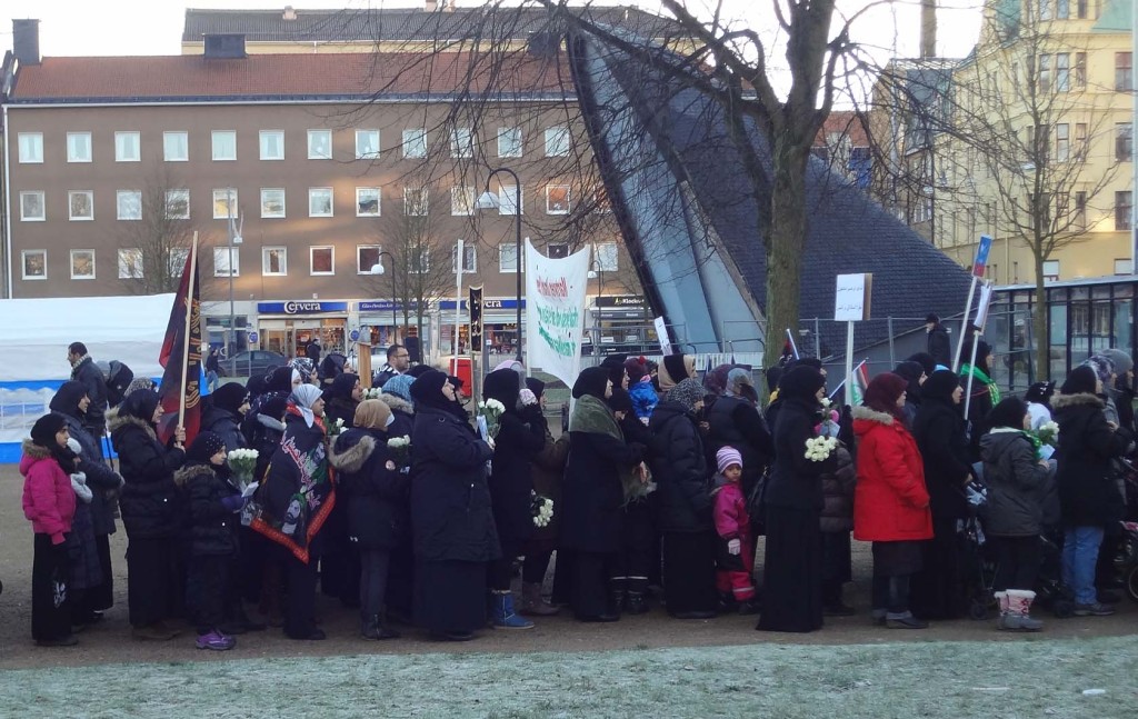 Manifestation för "martyr" i Karlskrona