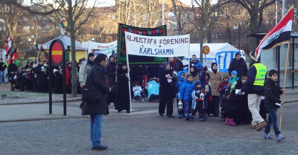 Manifestation för "martyr" i Karlskrona