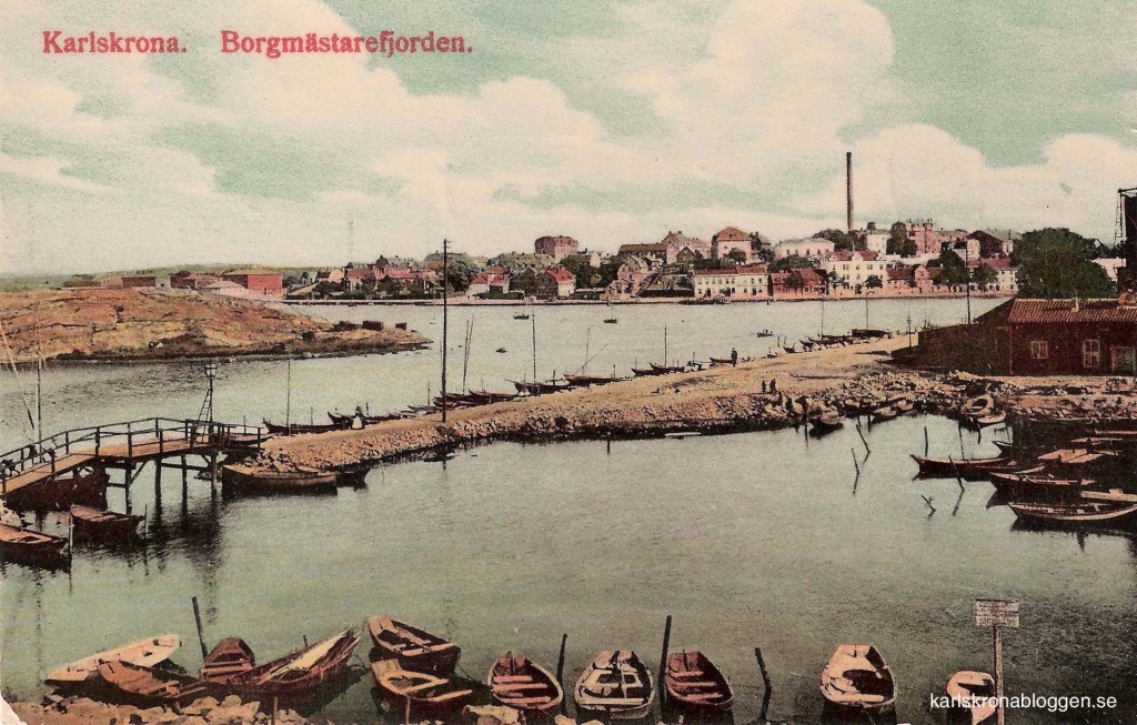 Borgmästarefjärden - före utfyllnad vid Björkholmsplan