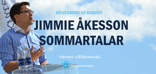 Jimmie Åkessons sommartal i Sölvesborg lördagen den 24 augusti 2013