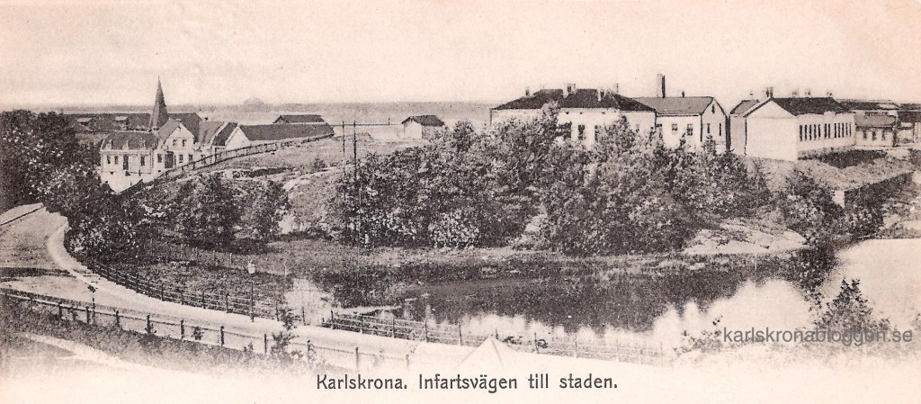 Infartsvägen till Karlskrona omkring år 1900