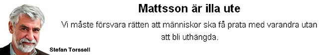 Mattsson är illa ute