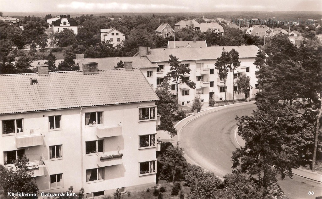 Galgamarken och Bergåsa cirka 1950