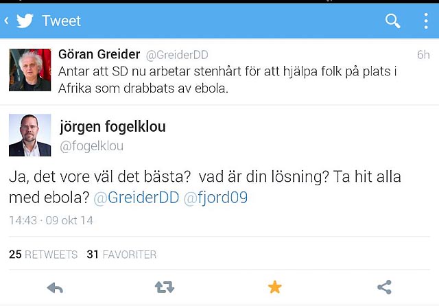 Göran Greider får svar på tal av Jörgen Fogelklou