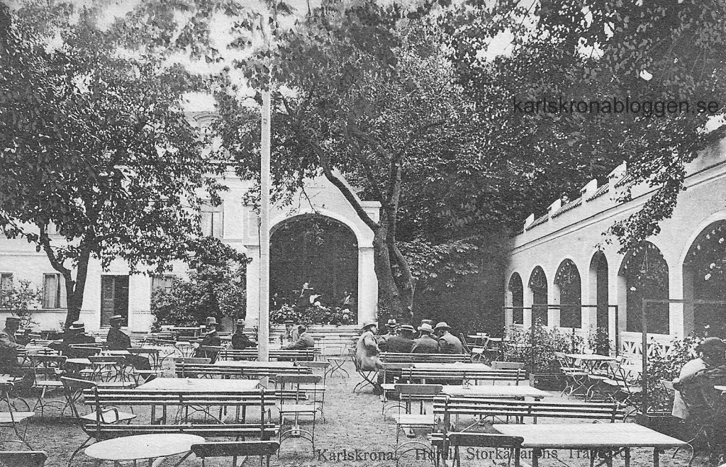 Hotell Storkällarens trädgård cirka 1920