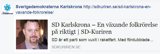 Sverigedemokraterna Karlskrona - En växande folkrörelse på riktigt