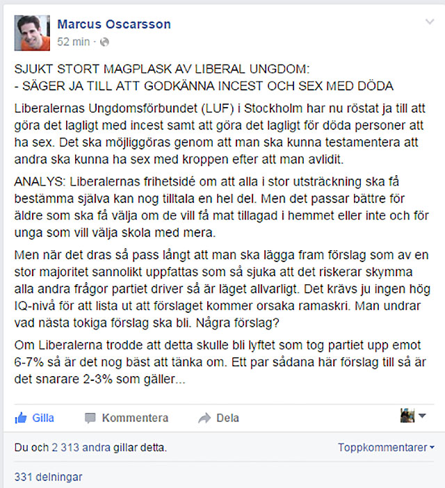 Marcus Oscarsson om LUF