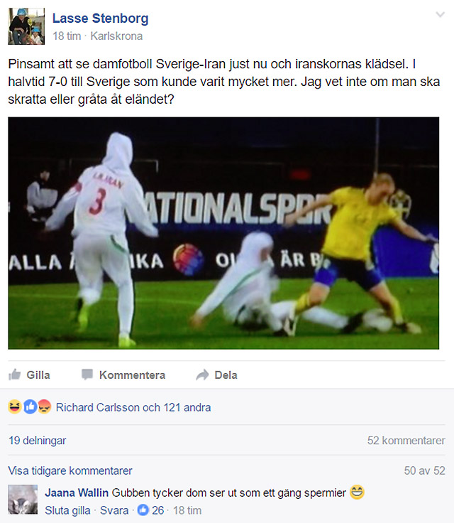 Pinsam fotboll Sverige-Iran