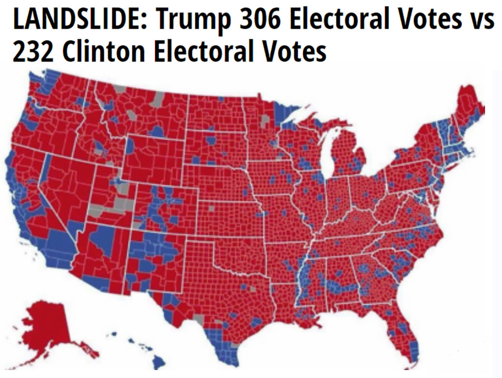 Trump 306 vs. Clinton 232